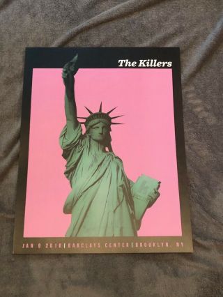 Rare The Killers Lithograph Brooklyn Nyc Barclays Center 1/9/2018