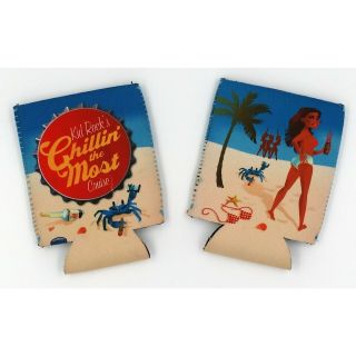 2 Kid Rock Chillin The Most Cruise Koozie Coolie Beer Soda Cooler Official Merch