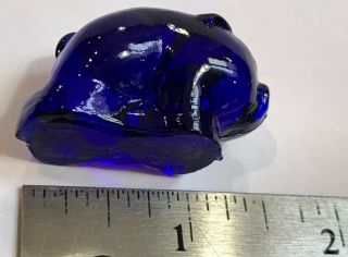Heisey by Imperial Animal Ultra Blue Cobalt Glass Walking Standing Pig Piglet 5