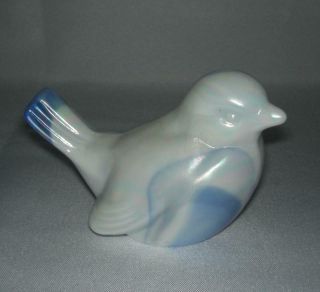 Fenton Art Glass Blue Slag Bird Figurine Figure