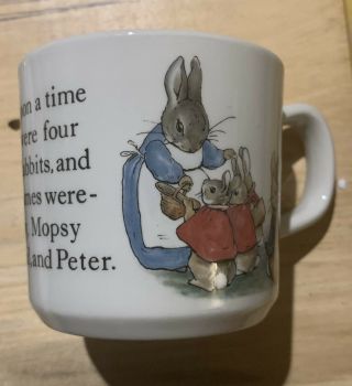 Wedgwood England Peter Rabbit 4 Pc Nursery Set Bowl Plate Mug Egg Cup 8