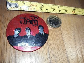 Vintage 1970s 55 Mm The Jam In The City Mod Punk Badge Badge Pin Back