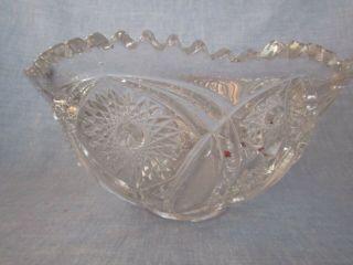 Imperial Crystal Large 11 " Glass Flared Center Piece Serving Fruit Bowl