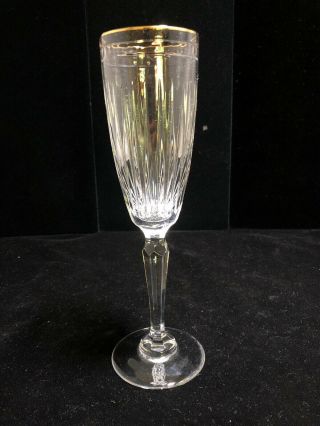 One Marquis By Waterford Crystal Hanover Gold Fluted Champagne 8 3/4 " Glass