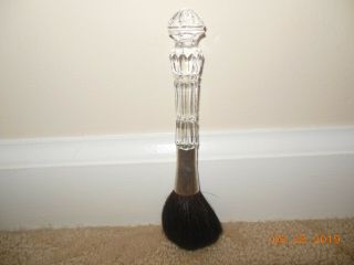 Waterford Ireland Hand Cut Crystal Small Make - Up Cosmetic Brush Lismore Handle