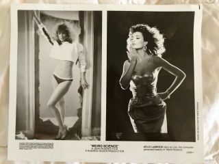 Vintage 1985 Kelly Lebrock 80s Sex Symbol Weird Science Double Pin - Up Photograph