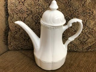 White Sterling Colonial English Ironstone J&g Meakin Ceramic Coffee/tea Pot