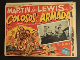 1950 At War With The Army Mexican Movie Lobby Card Dean Martin Jerry Lewis