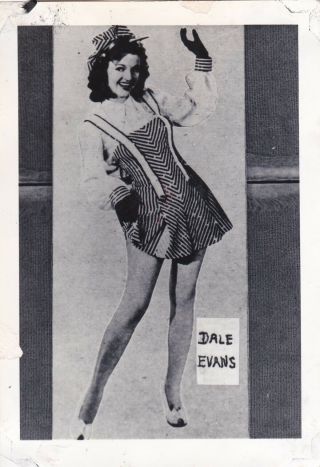 Dale Evans - Western Singer/movie & Tv Actress " Pin - Up " Photo