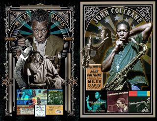 Two Miles & Coltrane 11x17 " Tribute Posters - Vivid Colors