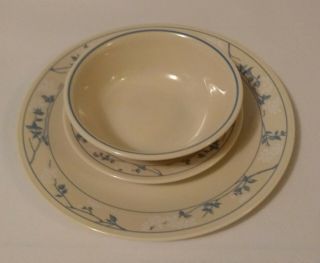 12 Piece Set Of Corelle Livingware By Corning First Of Spring Blue White Floral