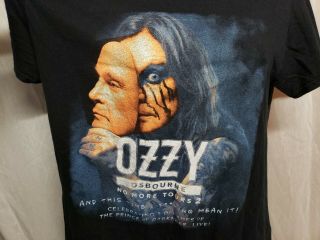 2018 Ozzy Osbourne No More Tours 2 Concert Womens Medium Black TShirt 3