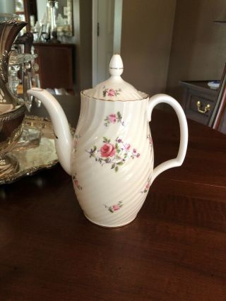 Adderley " Fragrance " Coffee Tea Pot 8 1/4 Inch Tall Cup Bone China England