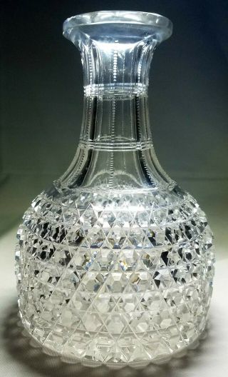 A.  B.  P.  American Brilliant Period Cut Glass Hobnail Carafe