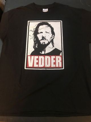 Eddie Vedder Black Short Sleeve T - Shirt Size Xl