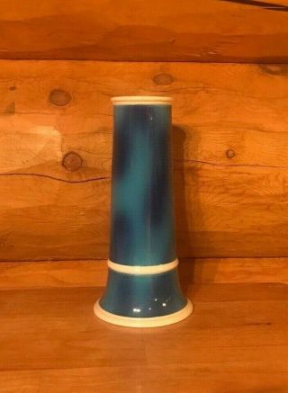 Vintage Mcm Mancioli For Raymor Art Pottery Vase Mottled Blue White Italy