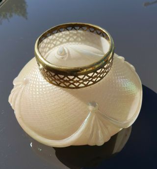 Art Nouveau Kralik Iridescent Mother Of Pearl Glass Large Posy Vase