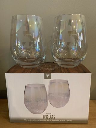 Widespread Panic Mikey Houser Wine Iridescent Wine Glasses - Set Of 2