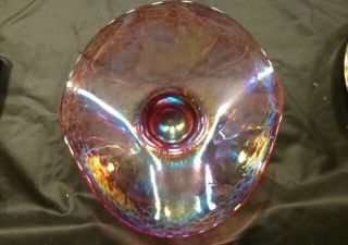 Stunning Large Heron Art Glass DIsh/Bowl in iridescent colours. 4