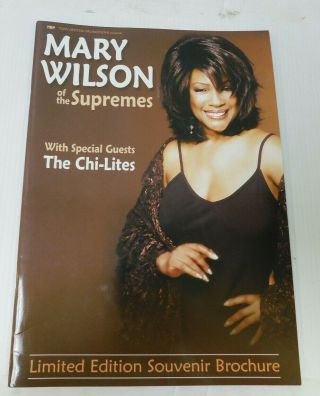 Mary Wilson Of The Supremes Concert Program With Chi - Lites 2011