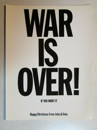 John Lennon War Is Over If You Want It Vintage 1970 6 " X 8 " Postcard The Beatles