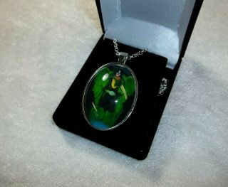 Kiss Peter 1979 Dynasty Bubble Photo Necklace W/ Silver Chain & Display Box