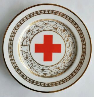 Vtg Tiffany & Co.  American Red Cross 7 - 3/4 " Porcelain Collector Plate☆rare Find☆