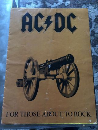 Ac/dc For Those About To Rock Tour Program