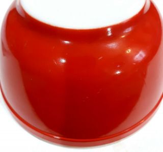 EARLY ANTIQUE VINTAGE PYREX RED PRIMARY COLOR MIXING BOWL A - 4 T M REG.  USA 402 5
