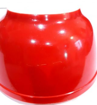 EARLY ANTIQUE VINTAGE PYREX RED PRIMARY COLOR MIXING BOWL A - 4 T M REG.  USA 402 6