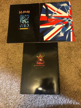 Def Leppard Tour Program Hysteria,  And 7 Day Weekend Tours,  3 Total Near 2