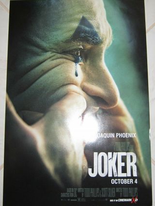 Joker 2019 Cinemark Xd Exclusive Promo Mini Movie Poster J Phoenix