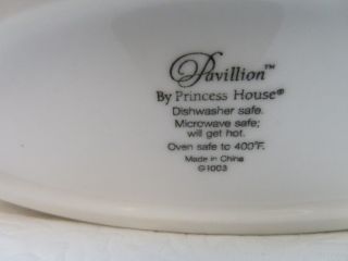 1309 Princess House Pavillion Stoneware Mini Oval Bowl 10oz 6 1/8 