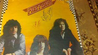 Rare vtg signed Fastway rock band Poster 6