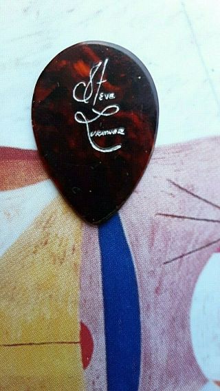 Toto Steve Lukather One - Sided Silver Signature Teardrop Tort Guitar Pick