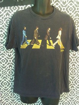 Vintage 1996 Abbey Road The Beatles Black Tshirt Xl