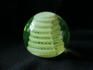 Boyd Glass - Yellow Vaseline Paper Weight