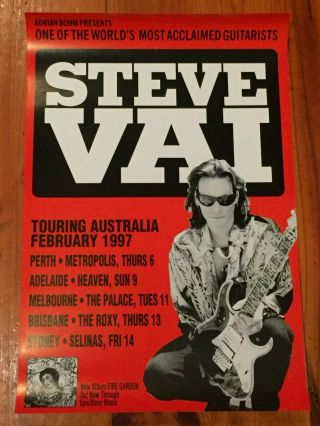 Steve Vai Rare Aussie/oz Promo Tour Poster (a2)