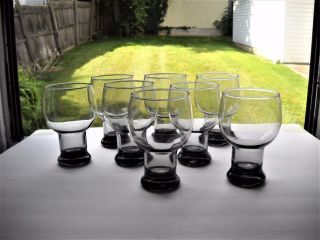 Eight Libbey Stax Beer Glasses Standing 5 - 1/4 " Tall X 3 - 1/4 " Across The Top - Ec