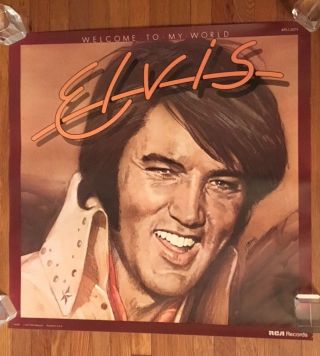 Elvis Welcome To My World Rca Promo Poster 1977 Memphis Find -