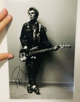 Paul Simonon Signed Picture The Clash Autograph Punk Joe Strummer Bassist