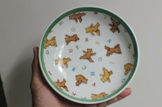 2 Vintage TIFFANY & Co Alphabet Bears Plate and Bowl 2