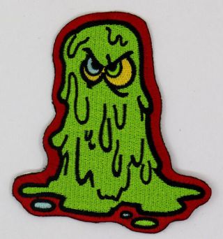 Patch - Blob - Fully Embroidered,  Iron On Horror,  Monster,  Green Slime,  The Blob