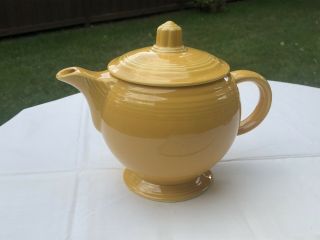 Vintage Homer Laughlin Fiesta Ware Tea Pot Yellow Teapot