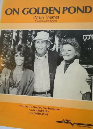 On Golden Pond,  Theme From The Movie,  Vintage Sheet Music,  1981