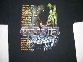 Vtg.  2000 Oasis Standing on the Shoulder of Giants Tour T - Shirt (fits like S/M) 3