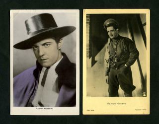 Vintage Ramon Novarro Two (2) Postcards 1930 