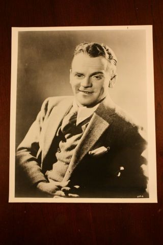 Vintage Photograph Of James Cagney In Suit 8 " X 10 " Black And White Photo