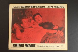 1953 Crime Wave Movie Lobby Card Sterling Hayden Phyllis Kirk