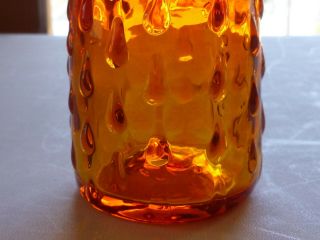 Vintage Rainbow Art Glass Red Orange Amberina Teardrop Top Hat Flower Vase Rare 2
